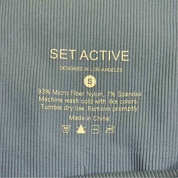 SET Active Baby Blue Ribbed Bra Size S - Picture 5 of 5